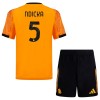 Maglia ufficiale AS Roma Ndicka 5 Trasferta 2025-26 per Bambino